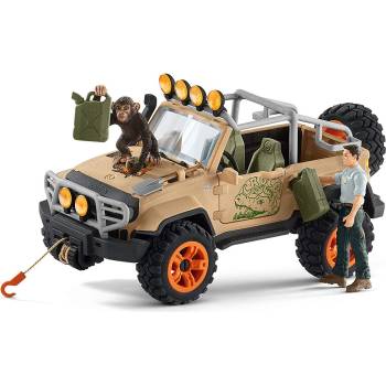 Schleich Комплект фигурки Schleich Wild Life - Автомобил 4 x 4, с лебедка (42410-02110)