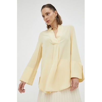 By Malene Birger Копринена блуза By Malene Birger в жълто с изчистен дизайн (Q71256014)
