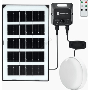 Aigostar - LED соларно таванно осветително тяло със сензор LED/3, 7V 3000 mAh IP65 + дистанционно управление (AI2348)
