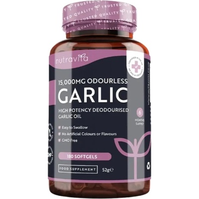 Nutravita Odorless Garlic 15000 mg [180 Гел капсули]