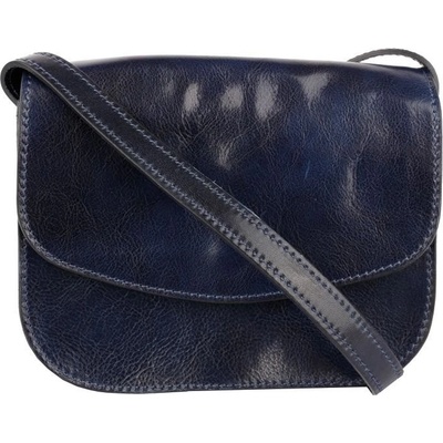 Vera Pelle dámska kožená kabelka malá crossbody Talianska Viera modrá