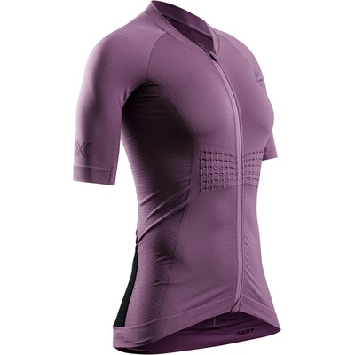 X-Bionic Дамска фланелка с къс ръкав за колоездене X-Bionic Women's Xceed Ride Jersey S/S Cycling jersey - Heather / Lavender Night (156-2323-0312)