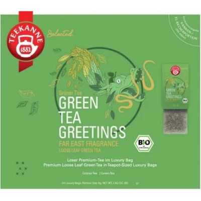 TEEKANNE Luxury bag green tea greetings BIO 4 x 20 sáčkov