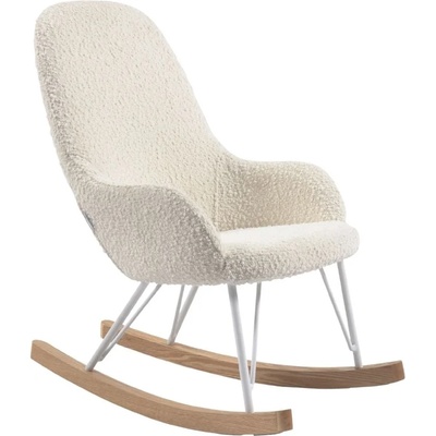 Bílé látkové dětské houpací křeslo Kave Home Joey