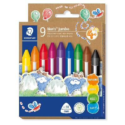 Пастели Staedtler Noris Jumbo 228 14, 9 цвята (31645-А)