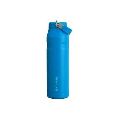 STANLEY 1913 Flip Straw Drinking Bottle with Straw 1.06L - Thermal Mug Cools for 17 Hours - Ice Cold for 4 Days - BPA Free - Leakproof - For Cup Holders - Dishwasher Safe - Azure - 100000107945