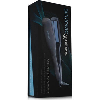Bio Ionic Onepass MX Straightening Iron černá iontová žehlička 1,5´tj. 38 mm