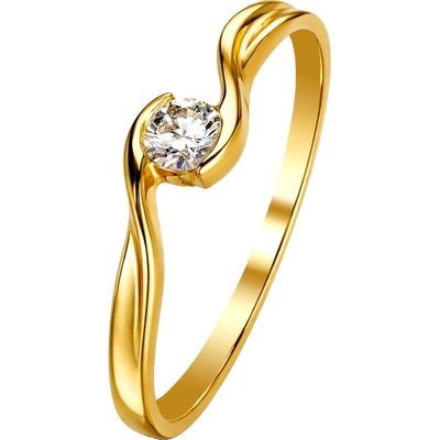 Zlaton Prsten žluté zlato s kamenem s diamantem 000061906259