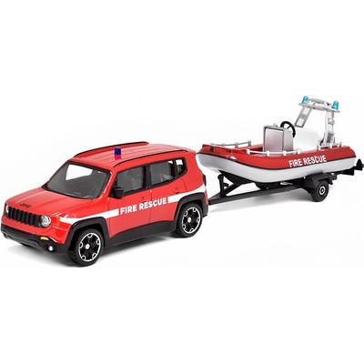 Mondo Motors Jeep Renegade Fire Rescue s přívěsem a lodí 2017 1:43