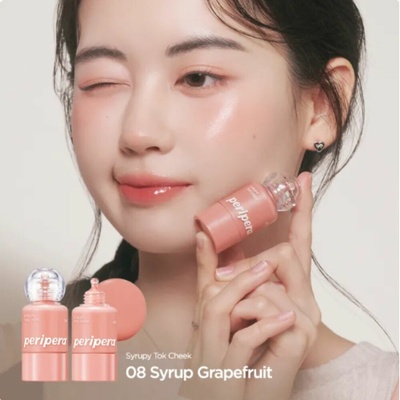Peripera Syrupy Tok Cheek 08 Syrup Grapefruit prirodzená lícenka pre svieži vzhľad 9 g