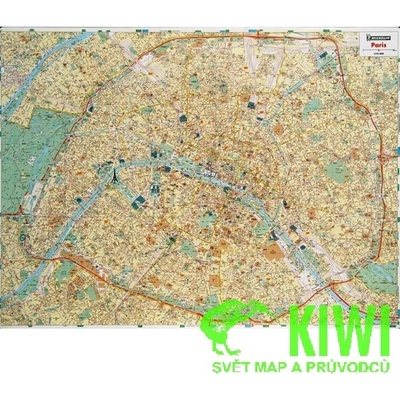nástěnná mapa Paris 1:10 t. 100x133 cm lamino