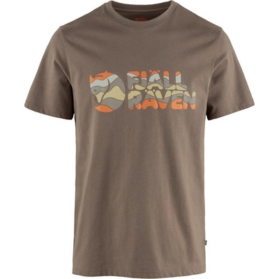 Fjällräven Multicolor Logo T-shirt M Suede Brown