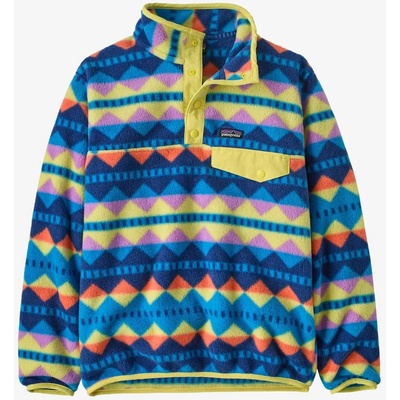 Patagonia LW Synchilla Snap-T Pullover diamond stripe/uplift blue