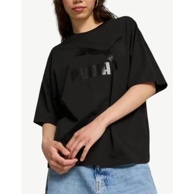 PUMA Classics Logo Oversized Tee Black