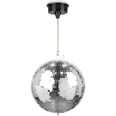 Fuzzix MB30ML Zrcadlová koule 30cm s motorem s LED podsvícením – Zboží Dáma