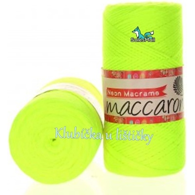 Maccaroni Neon Macrame žlutá 001