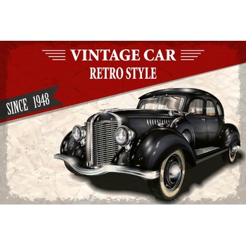 DIMEX ART s. r. o Флизелинов фототапет черна ретро кола 375 x 250 см