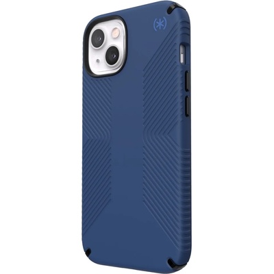 Speck Калъф за Apple iPhone 13, поликарбонатов, Speck Presidio 2 Grip - Coastal Blue (141689-9128), удароустойчив, антимикробно покритие Microban, съвместим с аксесоари на Apple MagSafe, син (141689-9128)