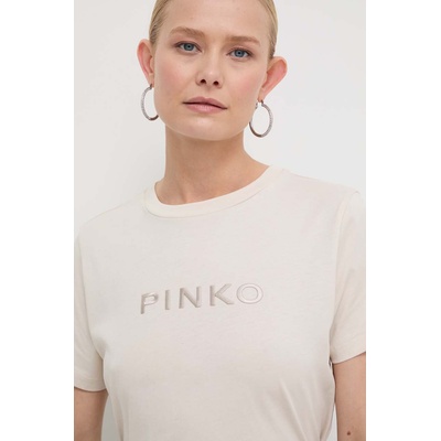 Pinko Памучна тениска Pinko в бежово 101752. A1NW (101752.A1NW)