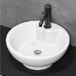Bath Deluxe Мивка за плот drammen Ø 40, 1 см керамика/бяла (bt0167)