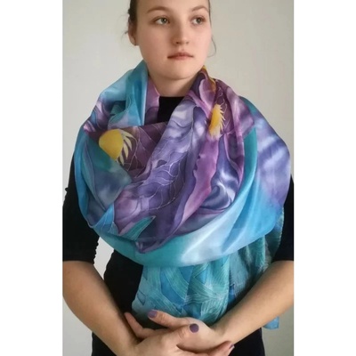 Hodvábna šatka-Iris- Akad. mal. Anna Matta