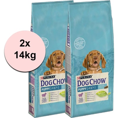 PURINA DOG CHOW PUPPY Агнешка и Ориз 2 x 14 кг