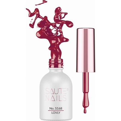 SAUTE NAILS Hybridný lak na nechty UV LED S168 LOVLY červený 8ml