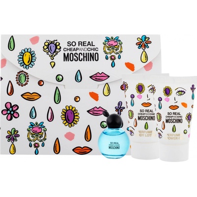 Moschino So Real Cheap and Chic EDT 4,9 ml + sprchový gél 25 ml + telové mlieko 25 ml pre ženy