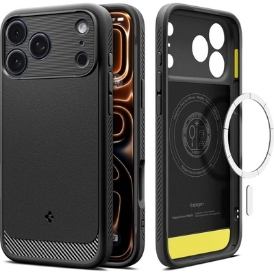 Spigen Калъф Spigen Rugged Armor MagSafe за iPhone 17 Pro Max - Matte Black
