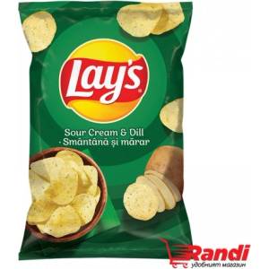 Lay's Чипс Lay's Сметана и копър 125гр