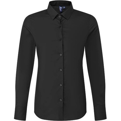 Premier Workwear dámska popelínová košeľa PR303 black