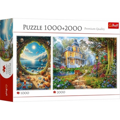 Trefl Sada 2 1000 + More a Letné sídlo 2000 dielov