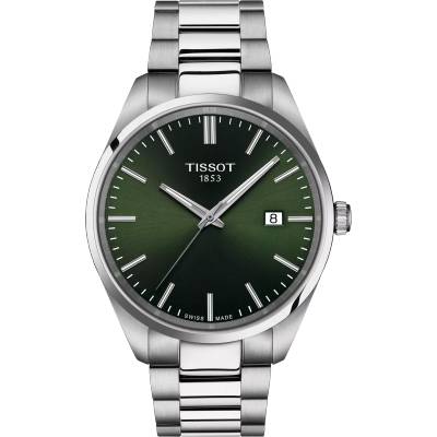 Tissot Мъжки часовник Tissot PR 100 40mm 150.410. 11.091. 00, Сребрист / Зелен (TIS150.410.11.091.00)