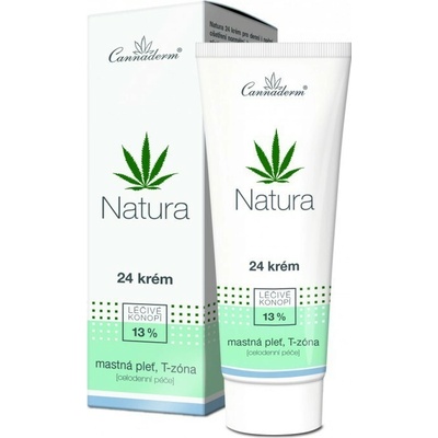 Cannaderm Bio 24 krém na mastnú pleť Natura 75 g
