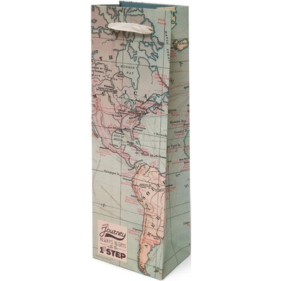 Dárková taška na láhev Legami Bottle Gift Bag - Map