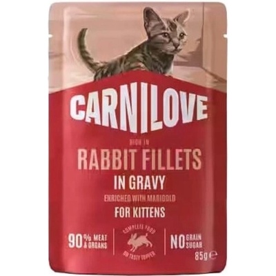 Carnilove Kočičí pro koťata Filé z králíka v omáčce 85 g