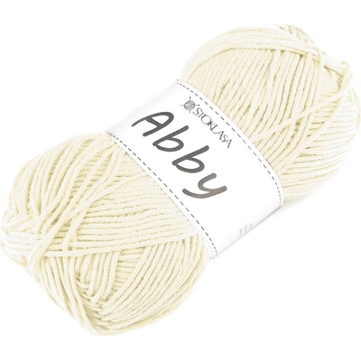 Pletací příze Abby 100 g krémová nejsvět. 1 ks