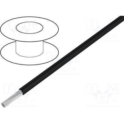 Alpha Wire 2843/19 BK001 Vodič HookUp Wire lanko Cu 26AWG PTFE černá 250V 305m
