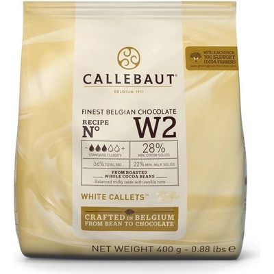 Callebaut Čokoláda bílá W2 28% 400 g – Zbozi.Blesk.cz