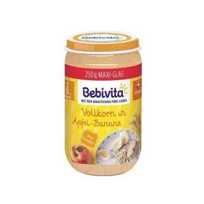 Bebivita Био каша Bebivita, Ябълки и банан с пълнозърнести култури, 250гр, 4018852029250