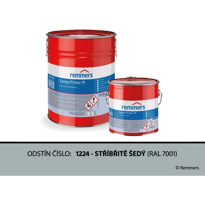 REMMERS Epoxy Primer PF, probarvená dvousložková epoxidová penetrace pod lité podlahové stěrky Odstín: stříbřitě šedý, Balení: 30 kg