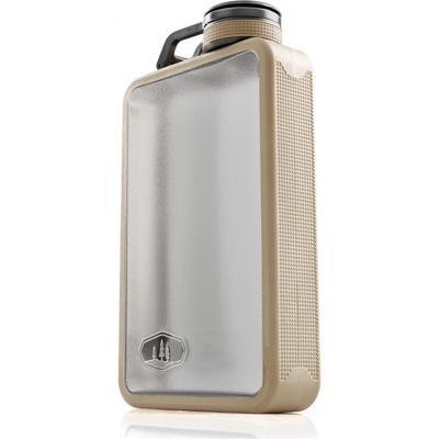 GSI Outdoors Boulder Flask průhledná placatka sand 177 ml