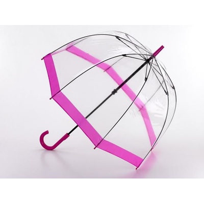 Fulton dámský průhledný holový deštník Birdcage 1 Pink L041-6