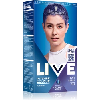 Schwarzkopf LIVE Intense Colour перманентната боя за коса цвят 059 Blue Berry