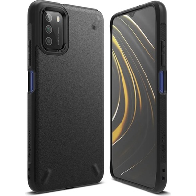 Ringke Противоударен Силиконов Калъф за Xiaomi Poco M3, Ringke Onyx Case, Черен (8809785455980)