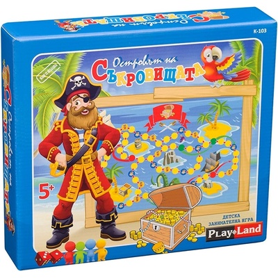 Play Land Настолна игра PlayLand - Островът на съкровищата - Детска (K-103)