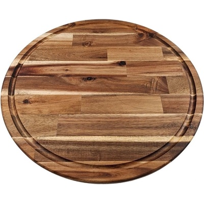 Луксозен въртящ поднос за сервиране от акация (6158)