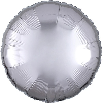 Anagram 45 cm fóliový balónek kulatý Stříbrný