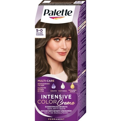 Palette Intensive Color Creme farba na vlasy 5-0 (N4) Svetlohnedá 50 ml