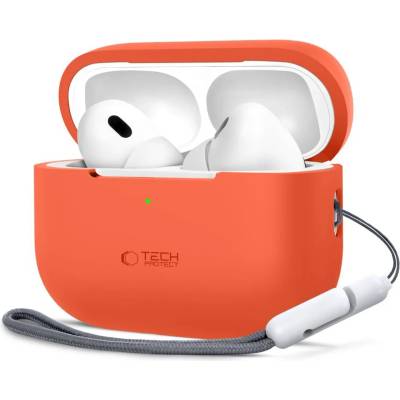 Tech-protect силиконов калъф Apple AirPods Pro 1 / 2 неон оранжев (5906302313716)